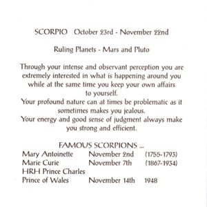 6421 Scorpio – by Heron Zodiac